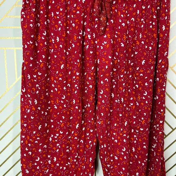 Poupette St Barth Red Sky Rayon Georgette Foe Printed Pants Size US XS - Picture 3 of 12